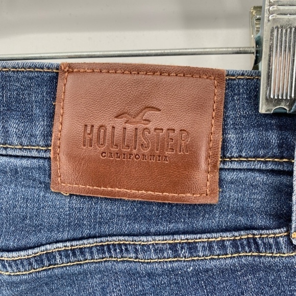 Hollister Jeans Women's 28 Washed Blue Supper Skinny Stretch Ripped 5 Pocket - Picture 12 of 13